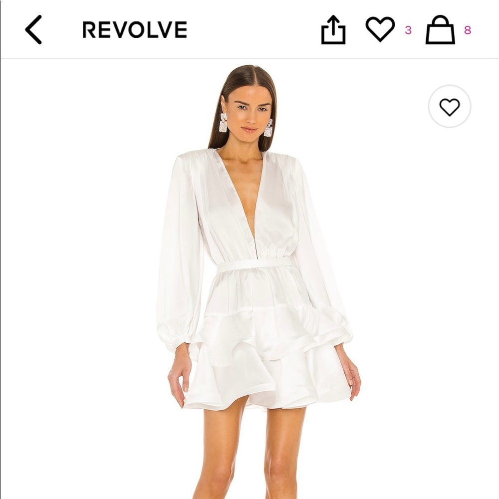 White ruffle dress Bronx and Banco